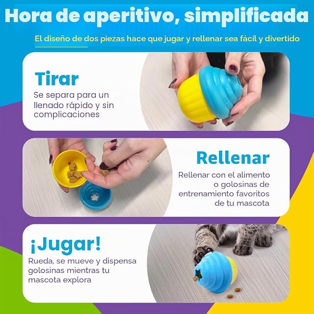 Foto 5 de 8 de Brightkins Pequeño dispensador de golosinas para cupcakes, rompecabezas para mascotas