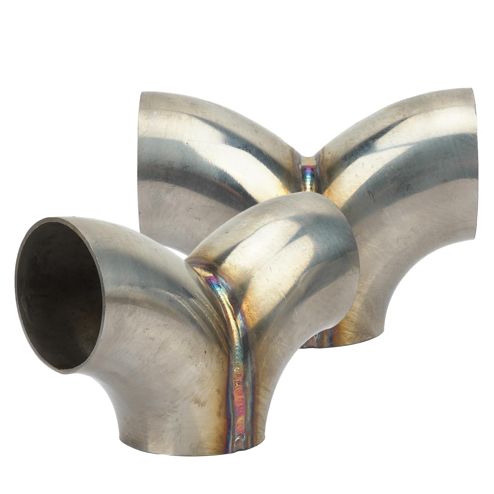 Connettore per Tubo Scarico a Forma Y in Acciaio Inossidabile 304 51mm 57mm 63mm 76mm Tubo a Y per Motocicletta Resistente alla corrosione a Bassa Pressione Posteriore per Potenza del Motore