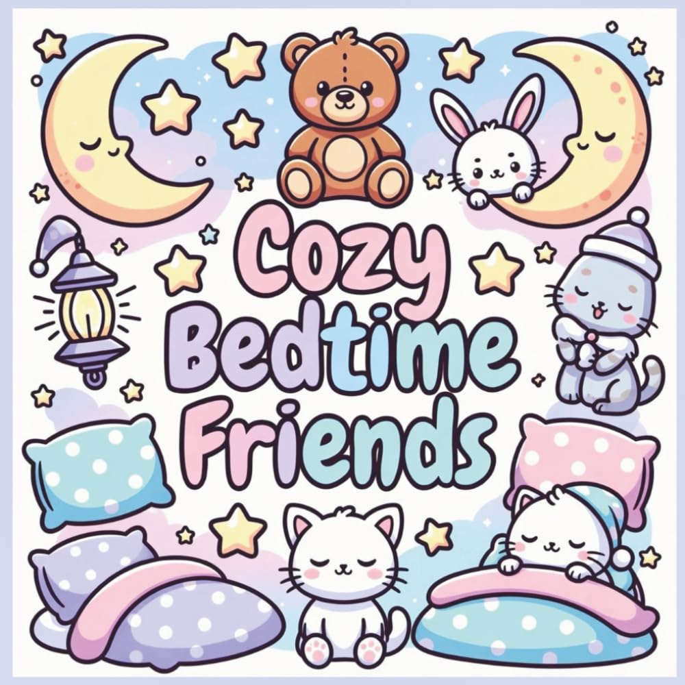 Cozy Bedtime Friends: Bold & Easy Coloring Book