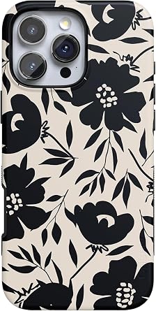 Casely iPhone 16 Pro Max Case | Dark Fantasy | Contrast Floral | Bold Protective Design | Compatible with MagSafe