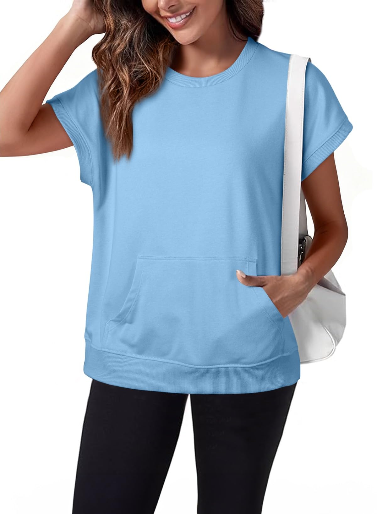 SHEWIN Women Summer Trendy Sweatshirt Casual Dressy Shirts Work Tops 2026