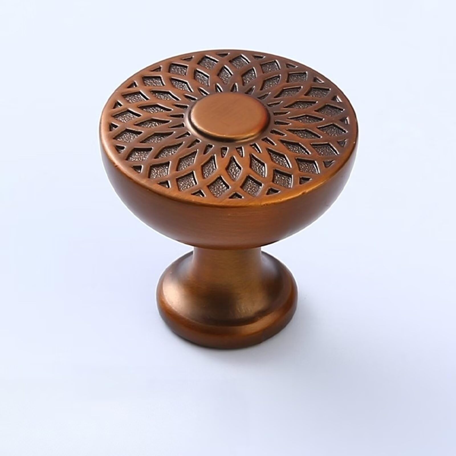 HLXDECO 10 Pack Dresser Drawer Knob Vintage Coffee Cabinet Knobs Kitchen Pulls Aluminium Alloy Pull Metal Round Door Handles Hardware for Wardrobe Cupboard Handle and DIY Home Project