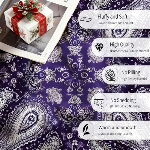 Couverture chaude violette pour décoration d'intérieur cocooning - 6