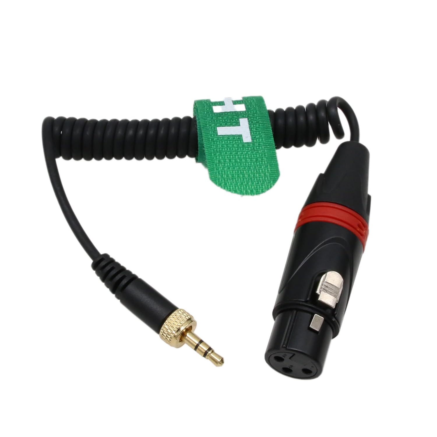 Microphone Transmitter Audio Cable Coiled for Sennheiser SK500 G4 Sony UWP D11 D21 XLR 3 Pin Female to Locking 3.5mm 1/8" TRS