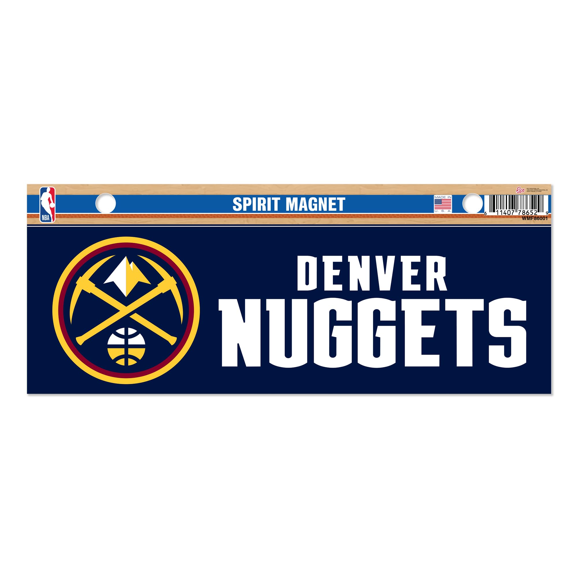 Rico Industries NBA Basketball Denver Nuggets 4 x 10 Team Spirit Magnet - Car, Home Décor - Refridgerator, Office, Kitchen