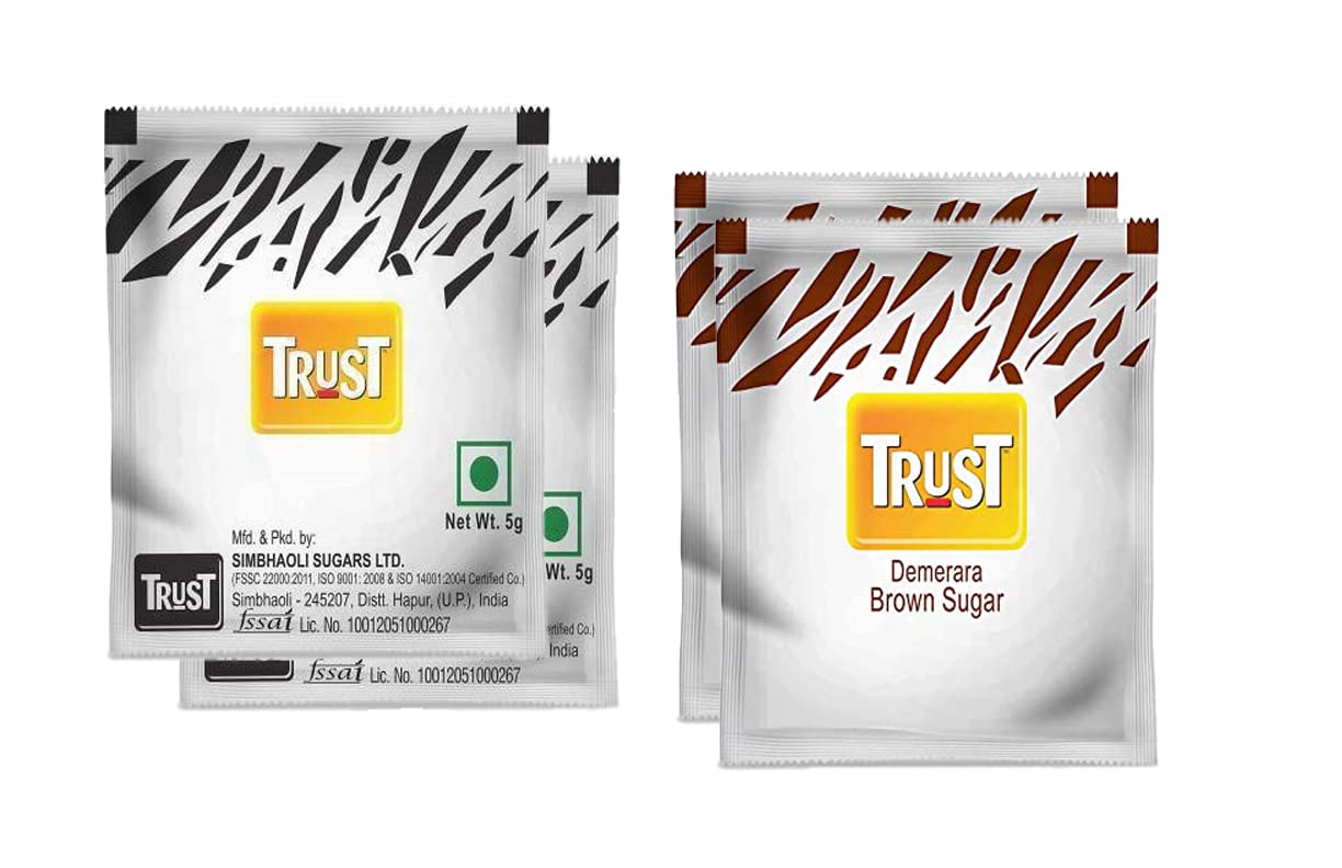 PRO ORGANIC LIFE TRUST White& Brown sugar sachet/TRUST Organic Sugar Sachets Combo Pack /use in Tea,Coffee,milk,cane sugar etc.-5gm. (200pcs) (B0B65L8DSN) Amazon Price History, Amazon Price Tracker