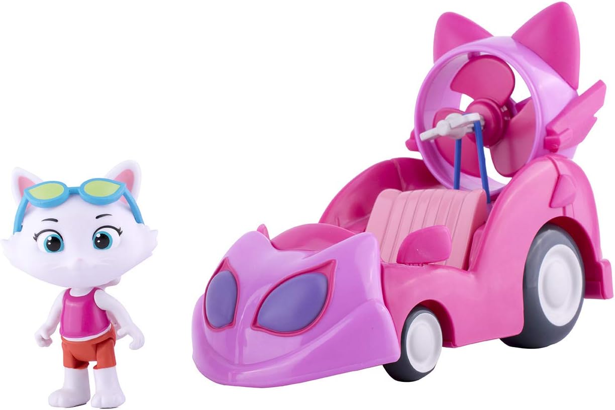 Smoby - 44 Buffycats Vehicles Cats, 7600180201, +3 Years, with 8 cm Figure, 3 Variants, Multi-coloured - Image 4