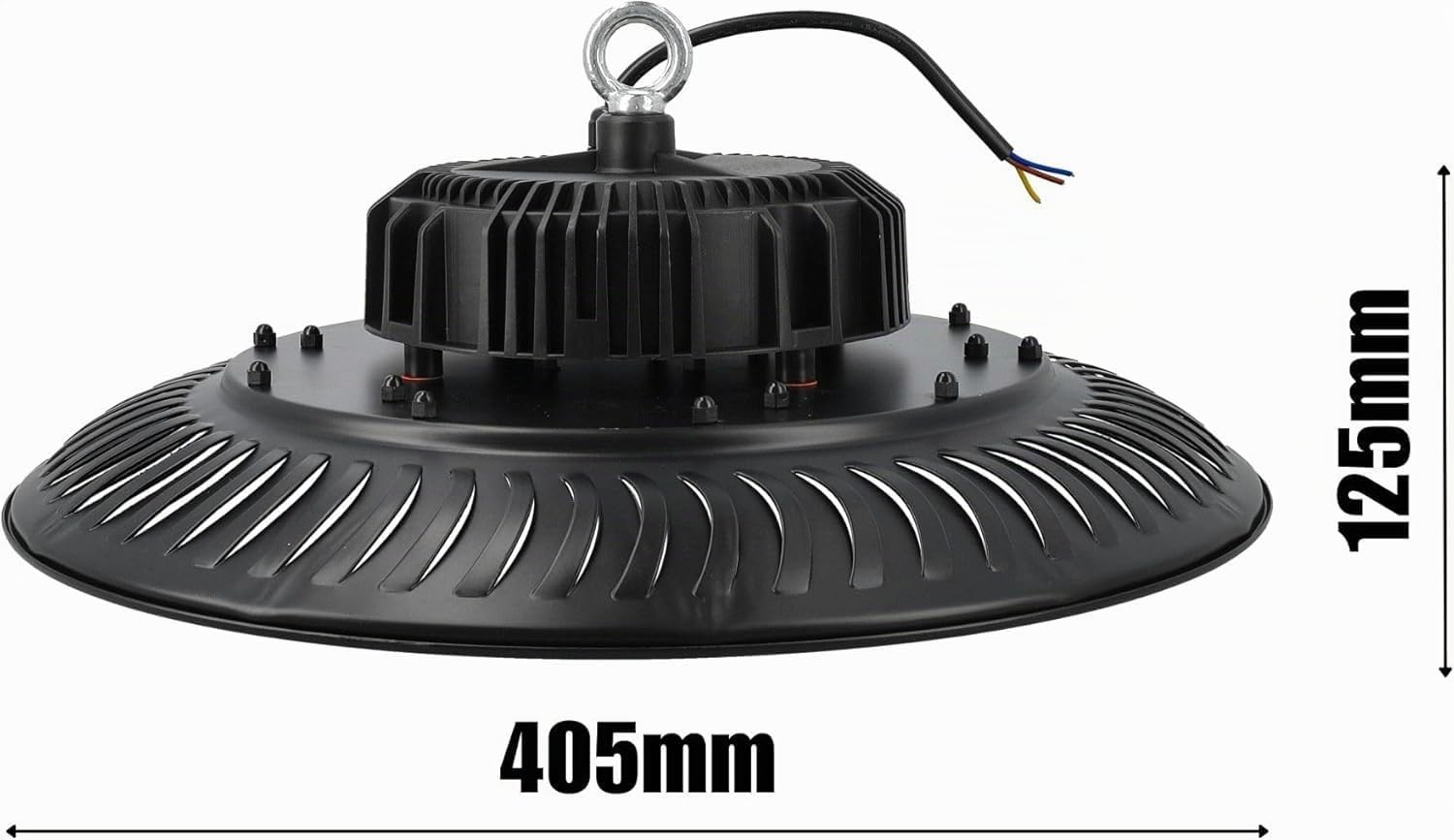 Jandei – 4 x Campana Industrial Led UFO ECO 200W (equivalente 1500W), 18000 LM, Lámpara Led Luz Blanca Fría 6000K, Superbrillante. Iluminación Nave, Taller, Garaje, Fábrica (1 Unidad)