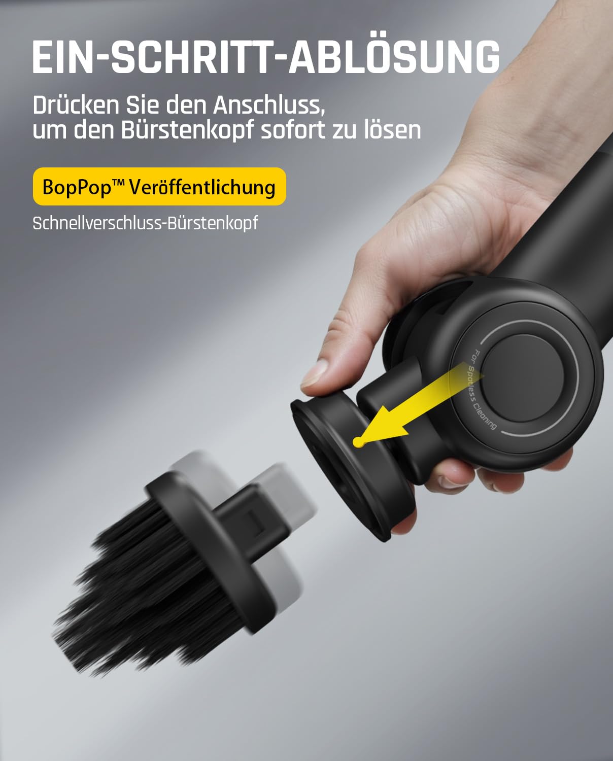 Fanttik Flip G9 Pro Elektrische Reinigungsbürste, VoltiPulse Motor,Flexibler Winkel & Ausziehbarer Griff, IPX7 Wasserdicht, Typ-C Ladung für Boden, Fliesen, Fugen (Schwarz)