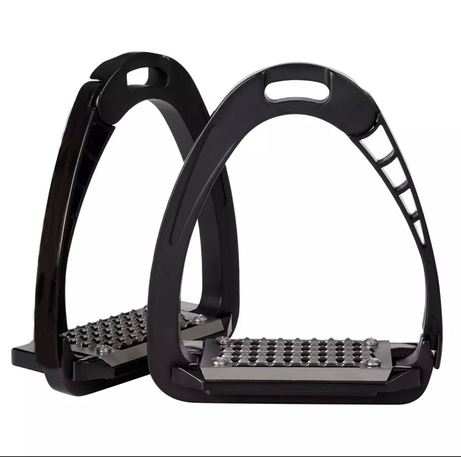 EXTREME Black Horse Safety Stirrup Irons Quick Release Aluminium Stirrup 4.75" Stable Rider Comfort and Safety Improved Strength