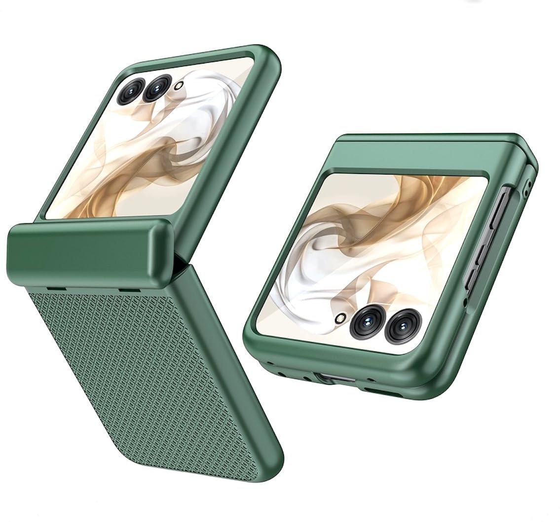 BOUNCEBACK Shockproof Textured Case/Cover with Hinge Protector for Motorola Razr 50 Ultra 5g / Motorola Razr 50 Ultra Case Cover - (Green | Polycarbonate) (B0DF33H47P) Amazon Price History, Amazon Price Tracker