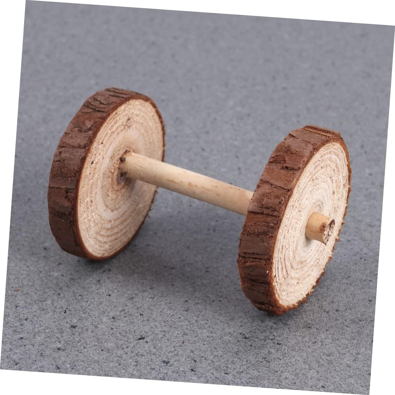 balacoo 2sets Pet Teeth Cleaning Toy Wooden Dumbbells for Hamster Rabbit Parrot Rat and Small Animals 6pcs*2