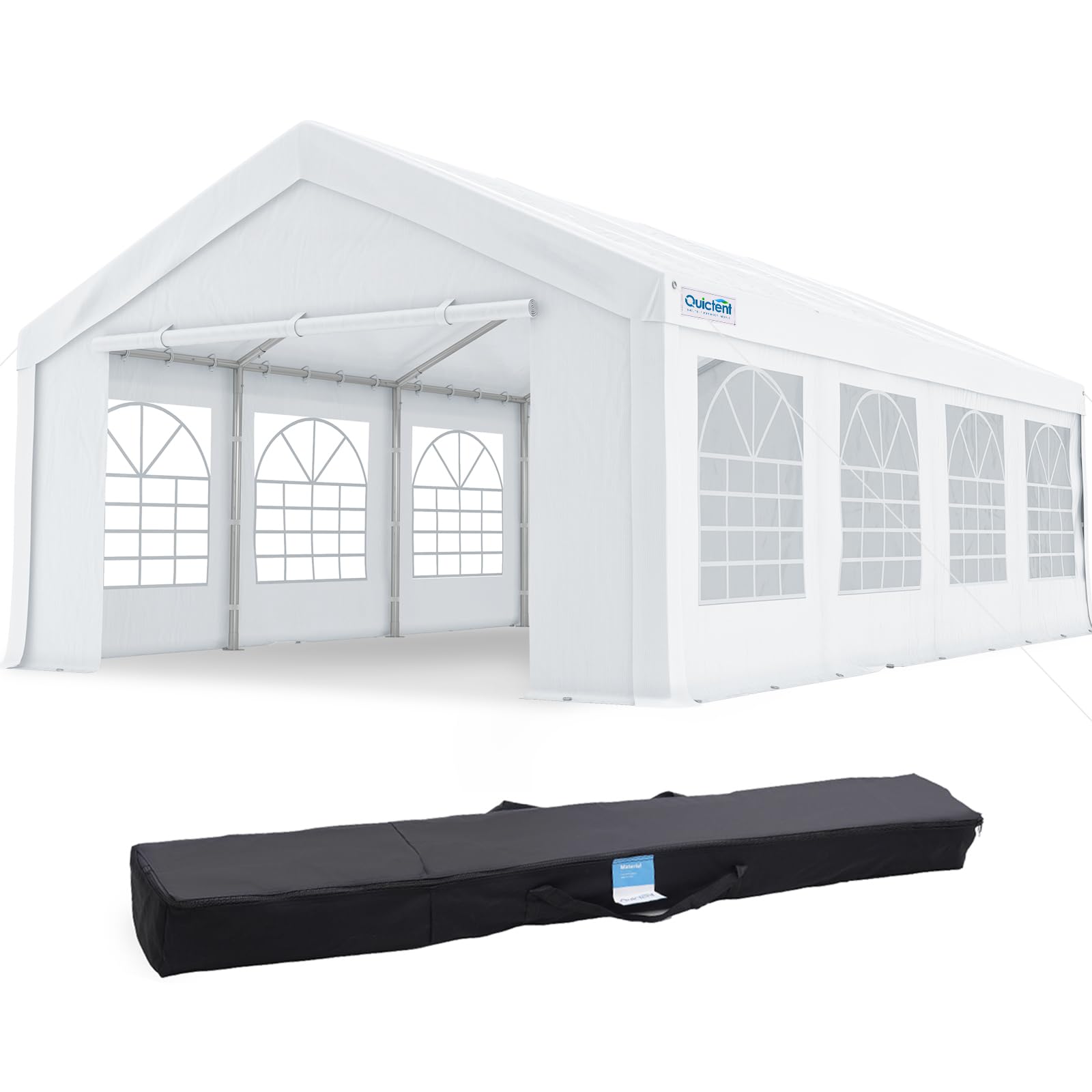 Quictent 13x26 Party Tent Heavy Duty Outdoor Canopy Tent Carport Wedding Event Shelter BBQ Wedding Tents for Parties with Storage Bags(Church)