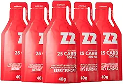 Energy Gel Z2 | Z2+ | Edição Especial | Suplemento Alimentar de Carboidratos em Gel Líquido para Atletas de Alto Rendimento - Linha Gameday/LOAD UP - Box 05 Sachês 40g Cada (Box - 05 Saches | 25 Carb, Berry Sundae)