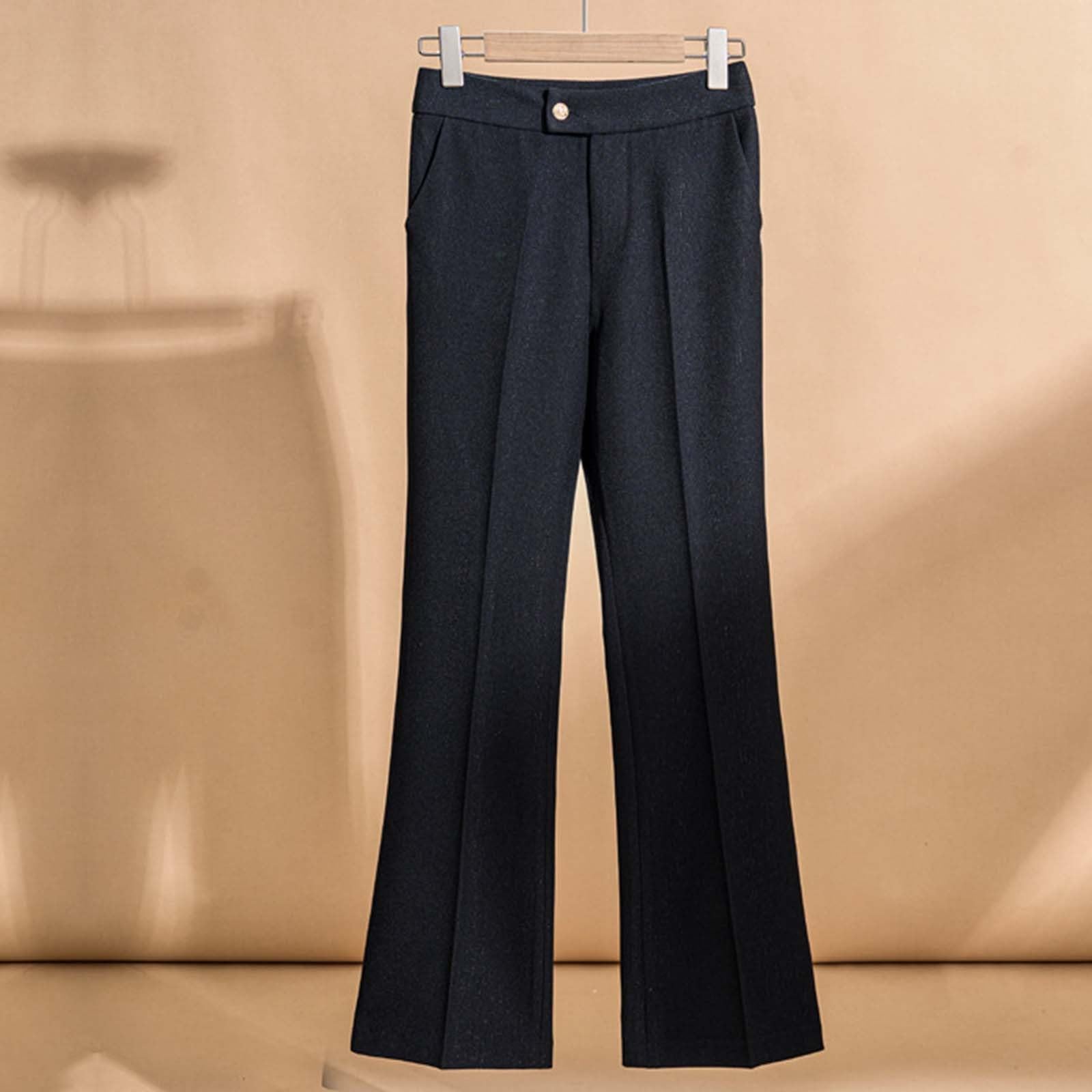 Traje de pantalón para mujer de negocios, juego de dos piezas con chaqueta de traje de manga larga y pantalón recto para la oficina, traje formal, blazer informal, deportivo, ropa de calle