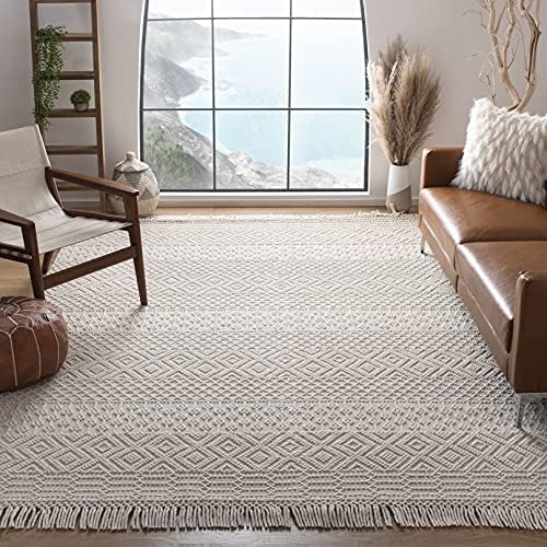 SAFAVIEH Area Rug 8x10 - Natura Collection - Large - Ivory, Handm...