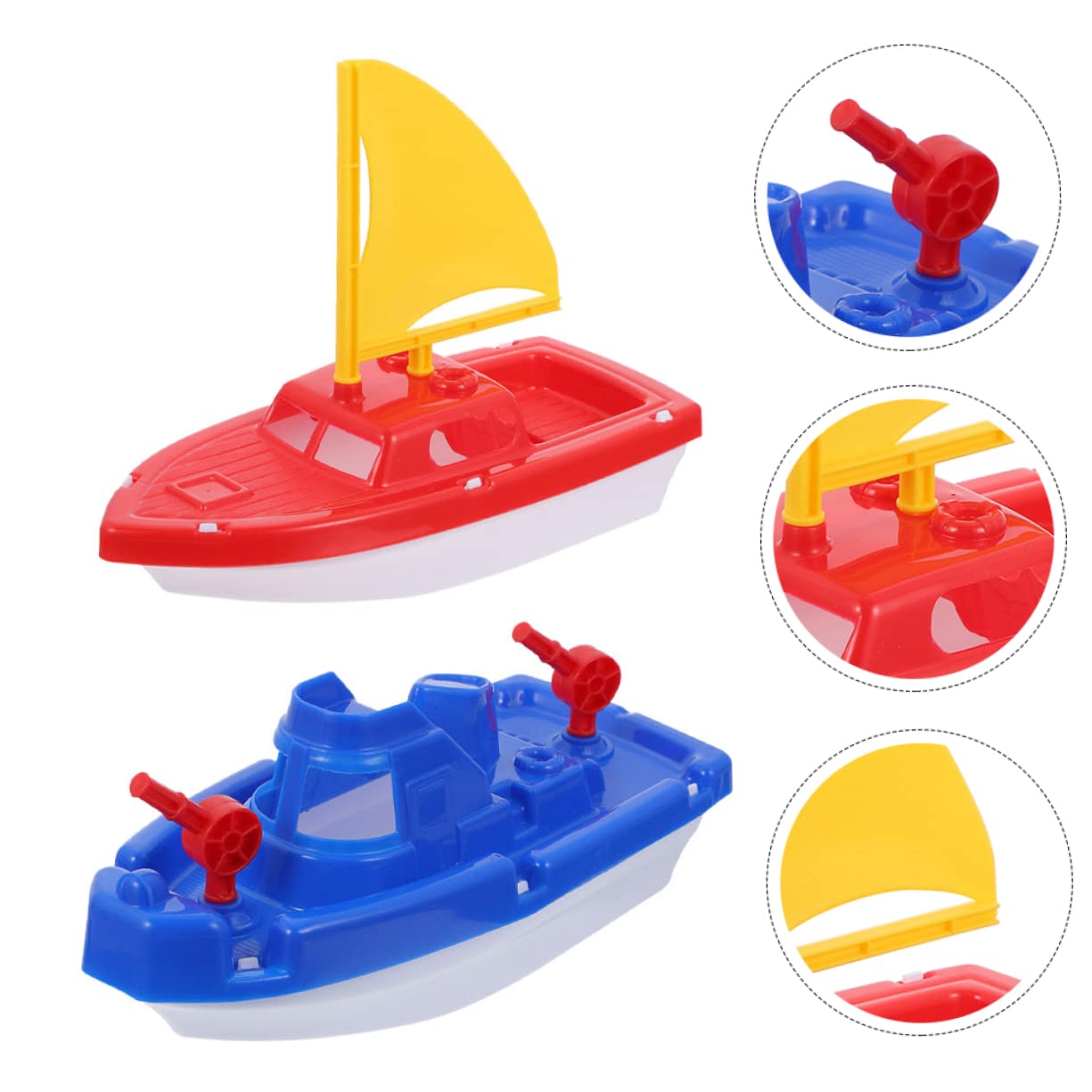 WOONEKY 2 Piezas Juguetes de Barco de Playa para y Fácil de Llevar para Baño Piscina y Acuáticos Exteriores