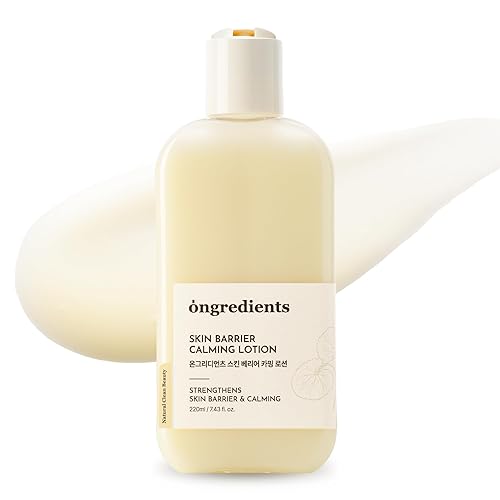 ONGREDIENTS Skin Barrier Calming Lotion | Lightweight Moisturizer for Dry, Sensitive Skin | Centella, 9-Peptide Complex, Glucose, Soothing, Calming, Hydrating | Vegan, Korean skincare (7.43 fl Oz) - 7.43 Fl Oz (Pack of 1)