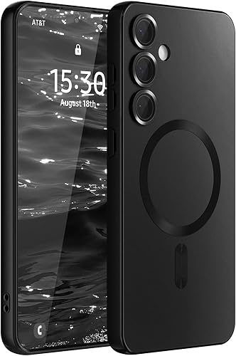 Miniatura 9 de Funda magnética para Samsung Galaxy S25 para mujeres, hombres y niñas compatible con MagSafe protector de lente de cámara mate, delgada, suave, de