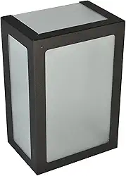 Arandela Alumínio 5 Vidros Focos Externa Interna Muro Parede Jardim E27 Branca, Preta ou Marrom (PRETO TEXTURIZADO)