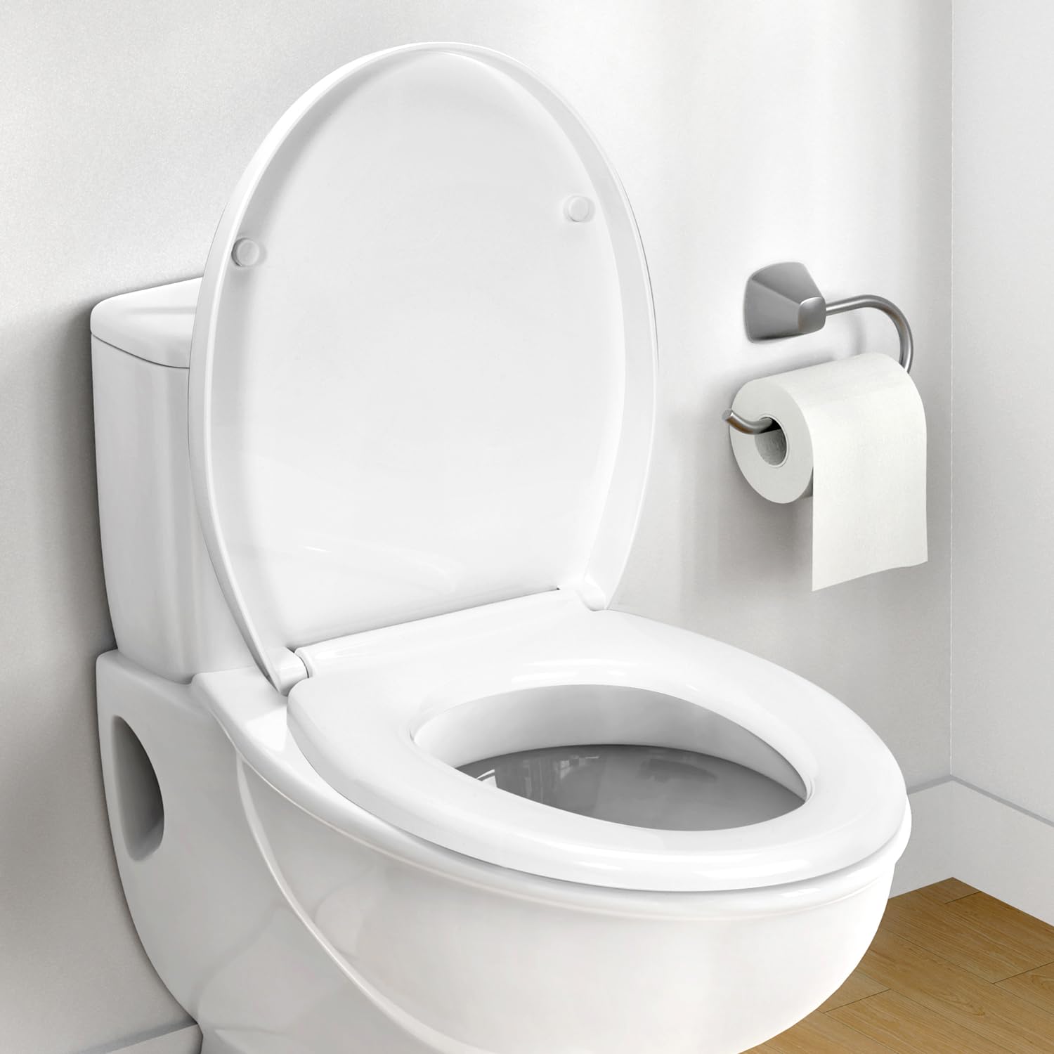 Vinsani Oval Shaped Toilet Seat, Soft Close Toilet Seat, Fix Adjustable Hinges