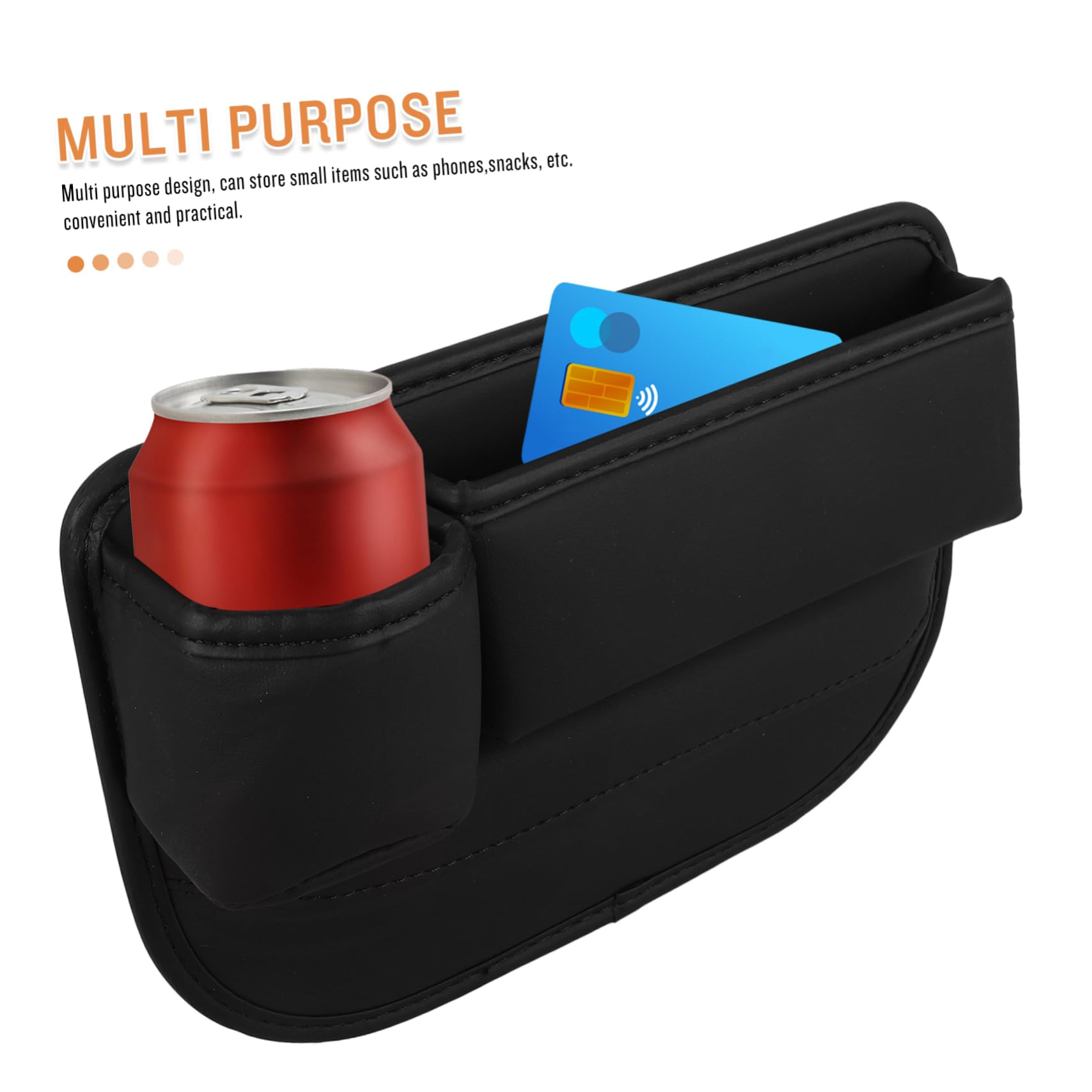 Mobestech 3pezzi Organizer Per Sedili Auto Faux Portaoggetti Multifunzionale Per Fessure Riempitivo Per Spazio Tra Sedile e Consolle Facile Da Installare e Pulire Per Chiavi Telefono e Snack