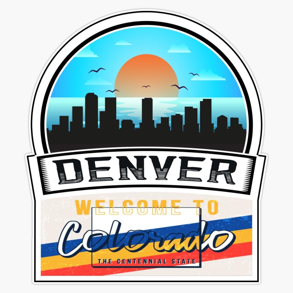 Magnet Denver Welcome To Colorado The Centennial State Colorado State And Cities Series -13 Magnet Vinyl Decal Sticker 5