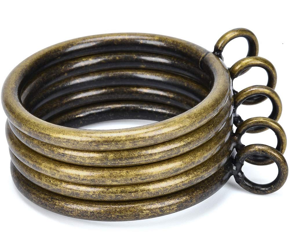 Anillos de cortina con ojales, diámetro interno de 1,5" con diámetro interior, se adapta a barras de hasta 3,81 cm