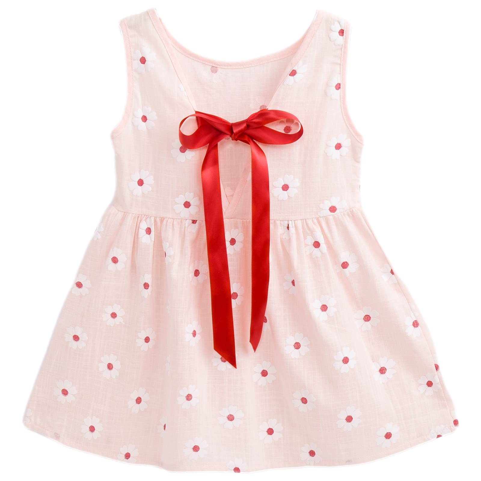 amropi Vestito Margherita Stampa Vestiti Bambina Abito Manica Volant Abitini Estivi Bimba Abiti per 0-5 Anni