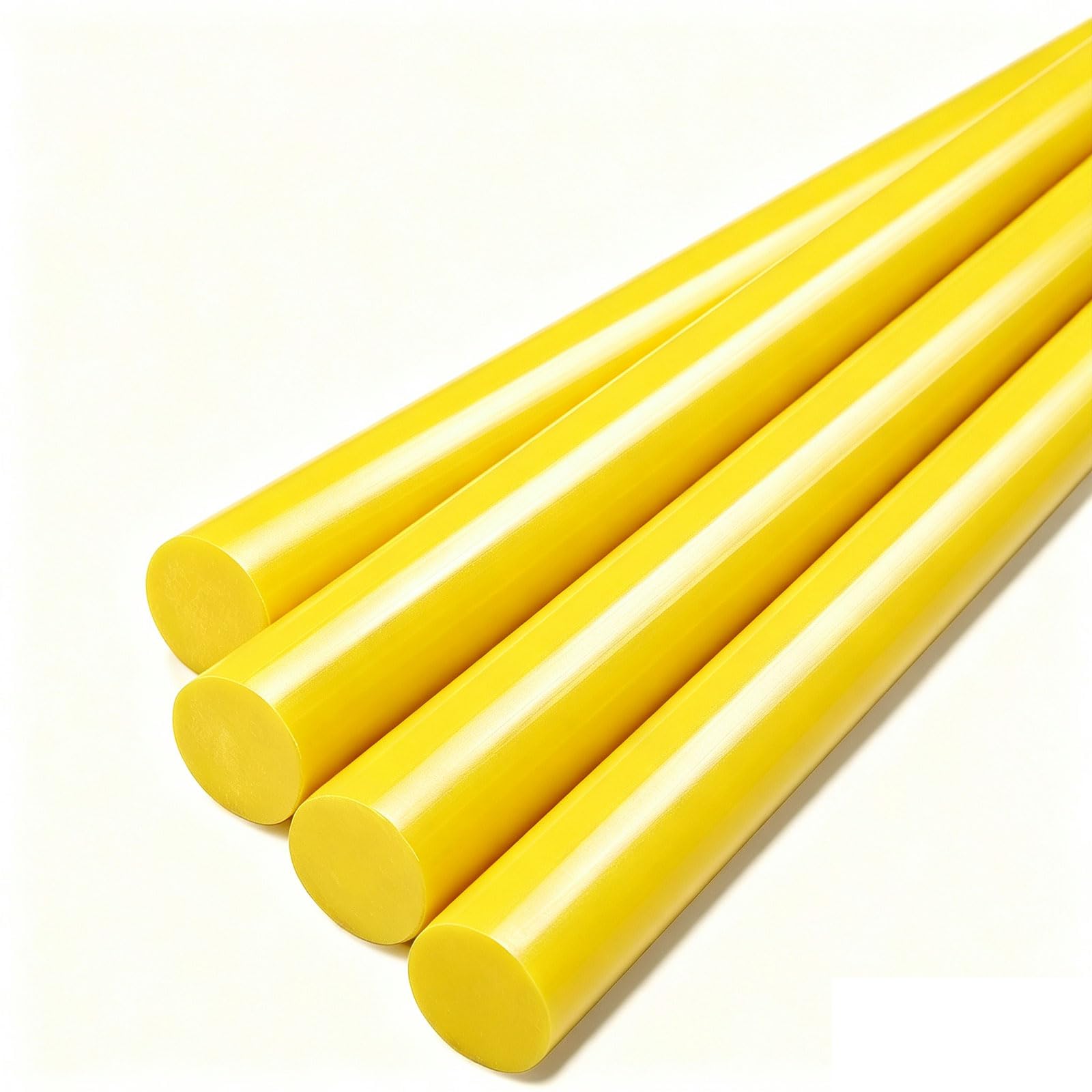 Gelber POM Rundstab 1 m Ø20-75 mm Polyacetal Kunststoff Halbzeug für CNC Bearbeitung und Maschinenbau,Φ60 mm