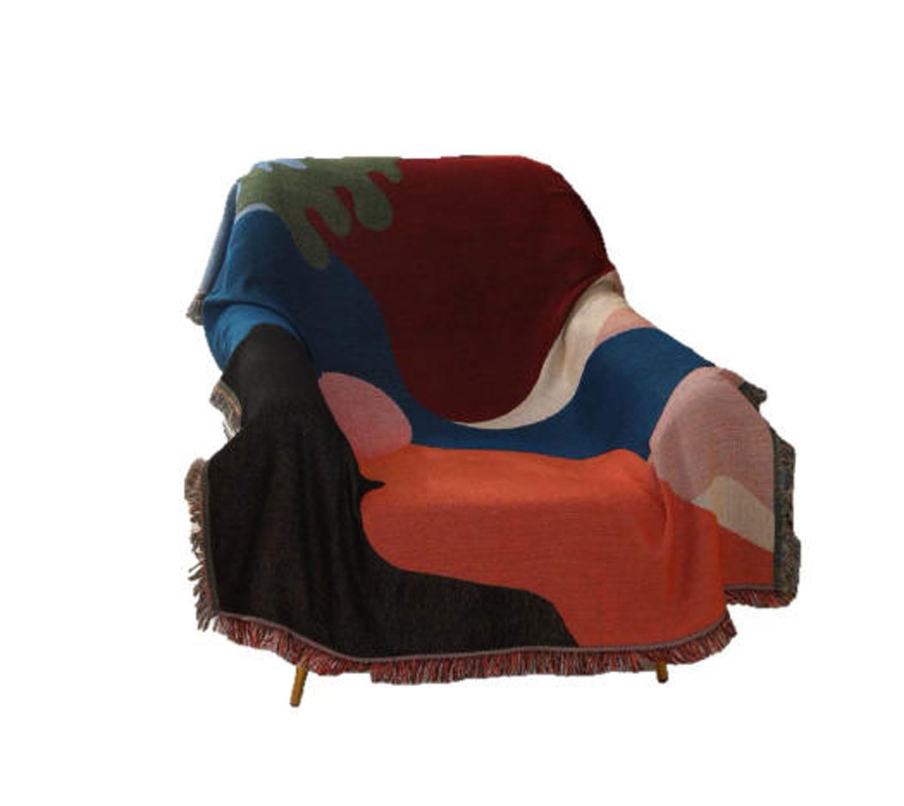 Luminexia Knitted Sofa Decke Blanket Couchdecke üBerwurf Decoration Kuscheldeckefür Bed Couch Sofa Chair Home Dekoration,geometrische Muster,geeignet für alle Jahreszeiten