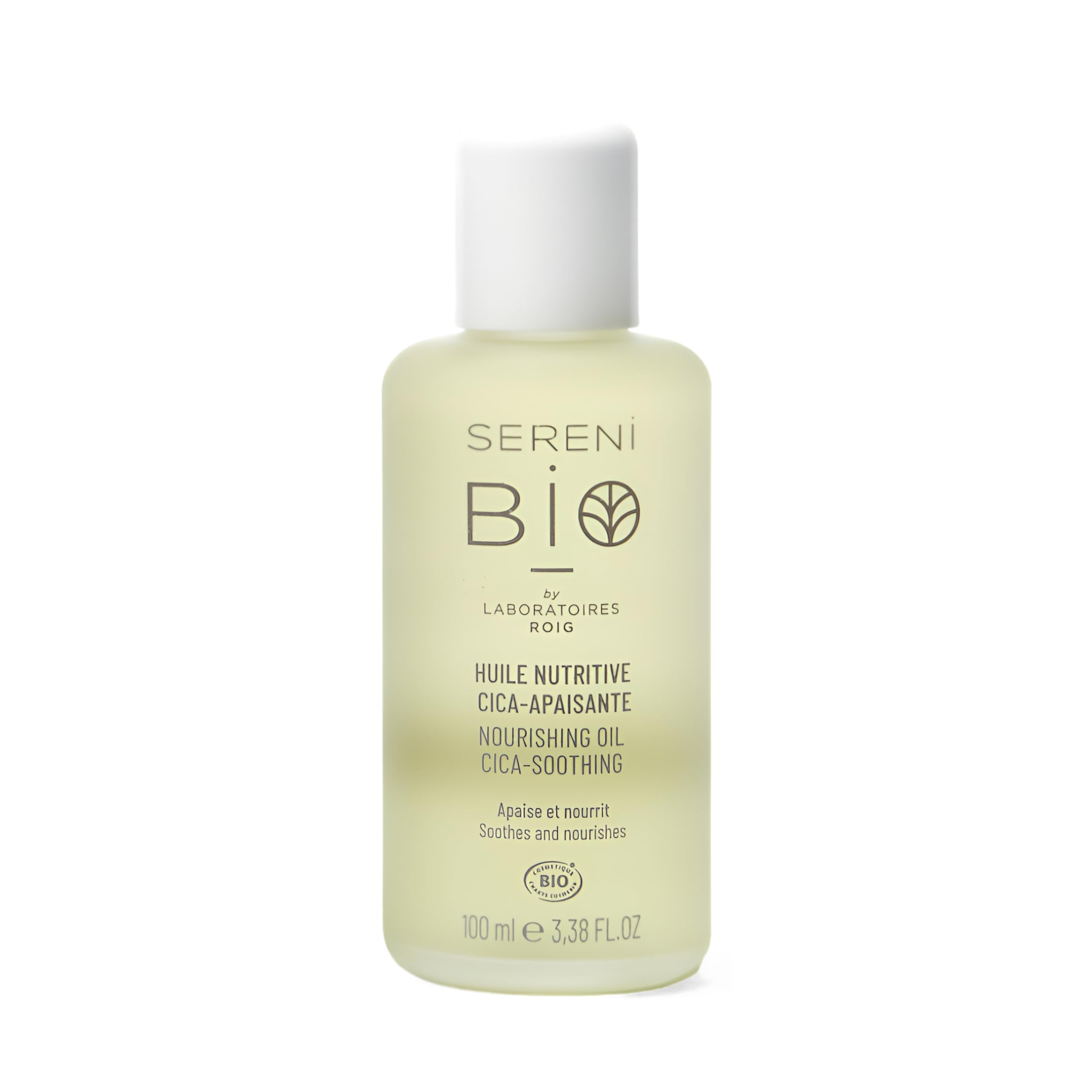 SéréniBio Huile Nutritive Centella Asiatica - Soin Visage Professionnel Certifié Bio Végan et Équitable - Apaise et Nourrit - Huile Hydratante Peaux Cheveux Ultra Sensibles - 100ml