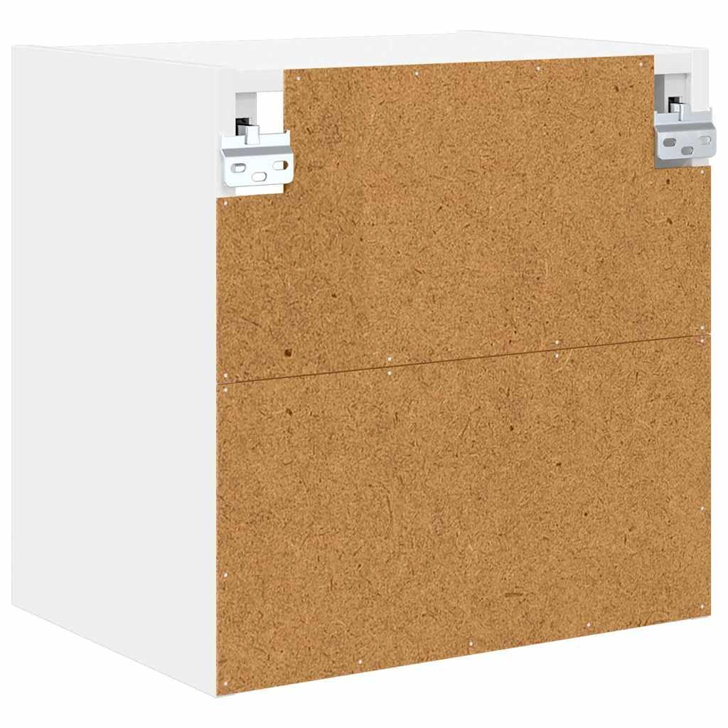 Hängeschrank Weiß aus Holzwerkstoff 40 x 29,5 x 40 cm mit viel Stauraum für Küche, moderner Wandschrank ideal als Vorratsschrank, Organizer für Geschirr, Teller, Tasse und Besteck