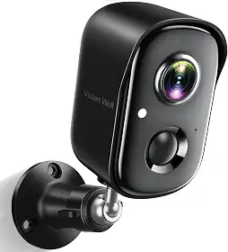 Câmera de Segurança wi-fi Externa Armazenamento na Nuvem/SD, 2K Alimentado por Bateria AI Detecção de Movimento Holofote Sirene Alarme Câmeras de Vigilância e Segurança Interna, Visão Noturna Colorida
