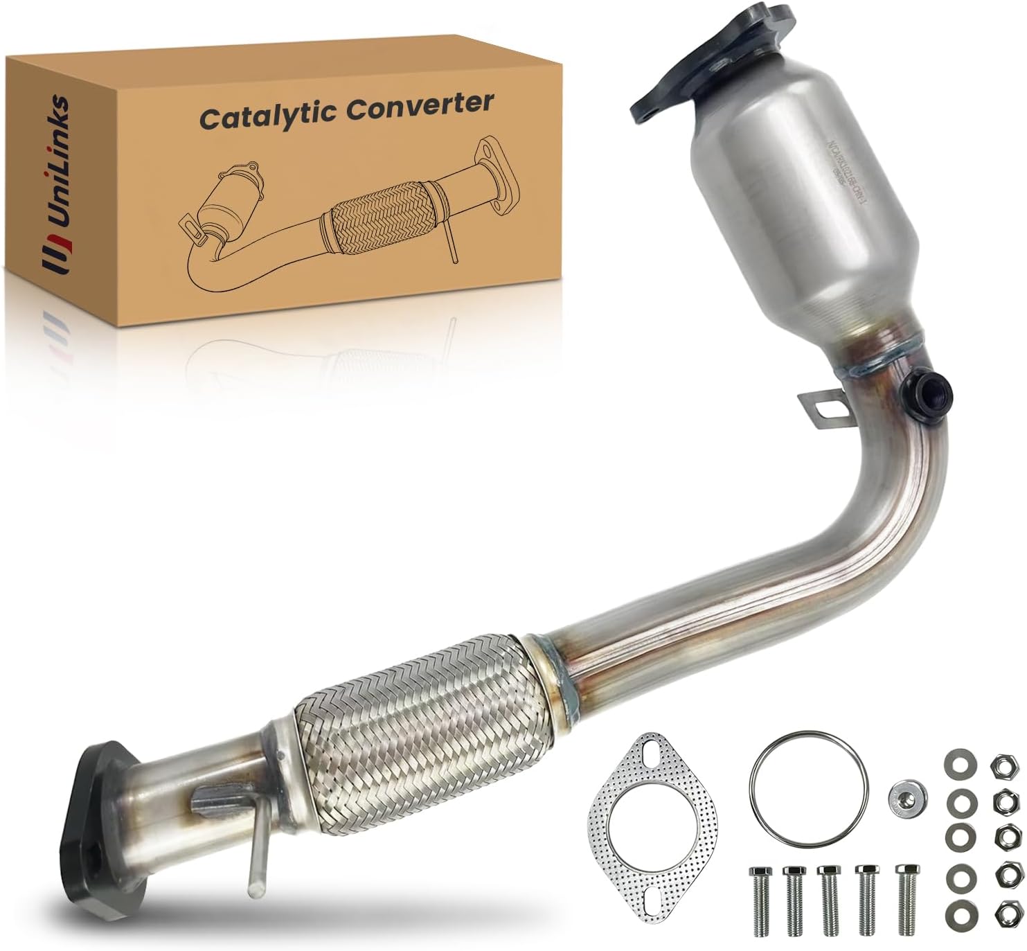 Catalytic Converter Fit for 2012-2015 Chevy Captiva Sport, 2010-2017 Equinox; 2010-2017 GMC Terrain L4 2.4L, W/Gasket Kit, EPA Compliant, 16581 Front Direct Fit Catalyst Convert