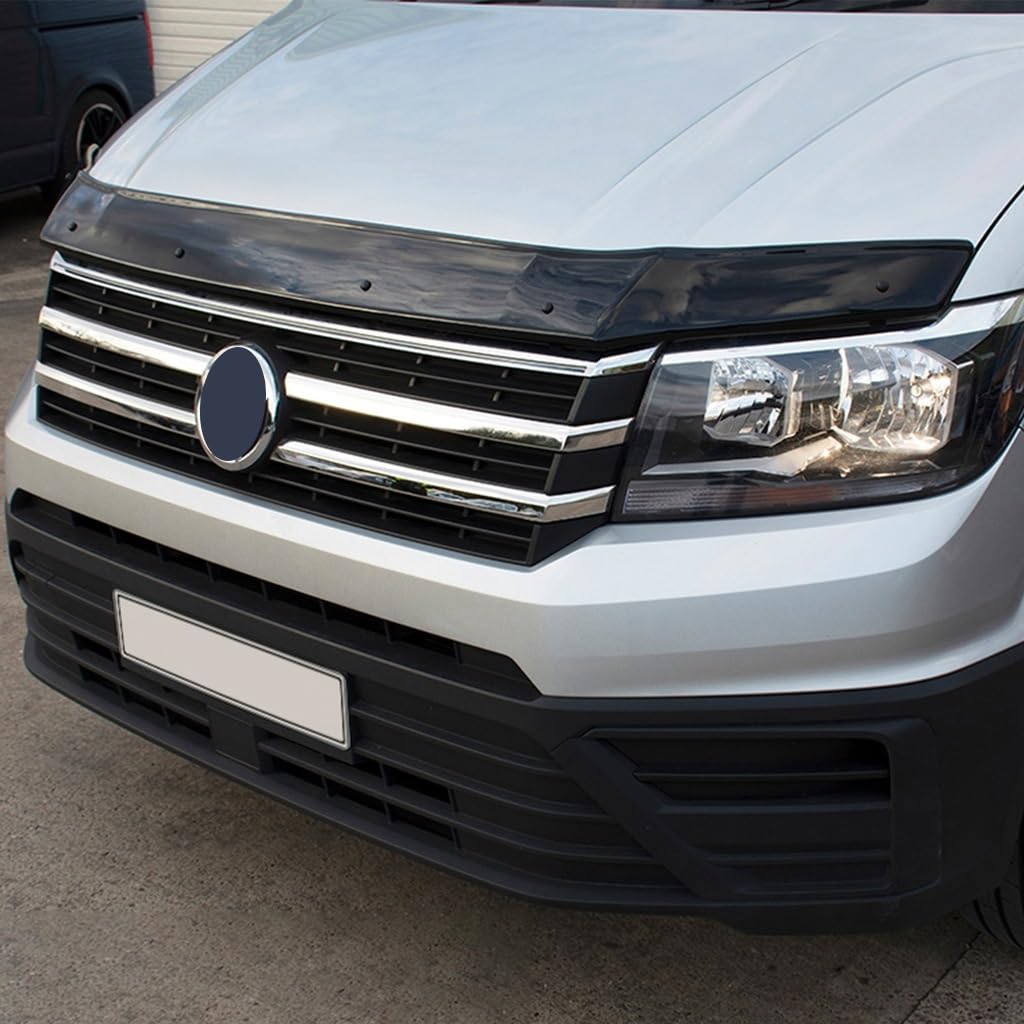 Protector de Capó Delantero para Volkswagen Crafter 2017+, Deflector y Protector de Piedras, Color Negro