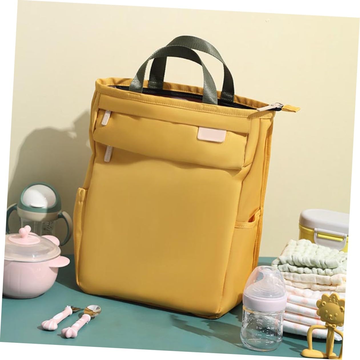KOMBIUDA Wickelrucksack und Stilltasche für Wickelutensilien Beißringe Flaschen und Mehr mit Praktischem Verschluss für Kinderwagen aus Hochwertigen Materialien für Reisen und Alltag