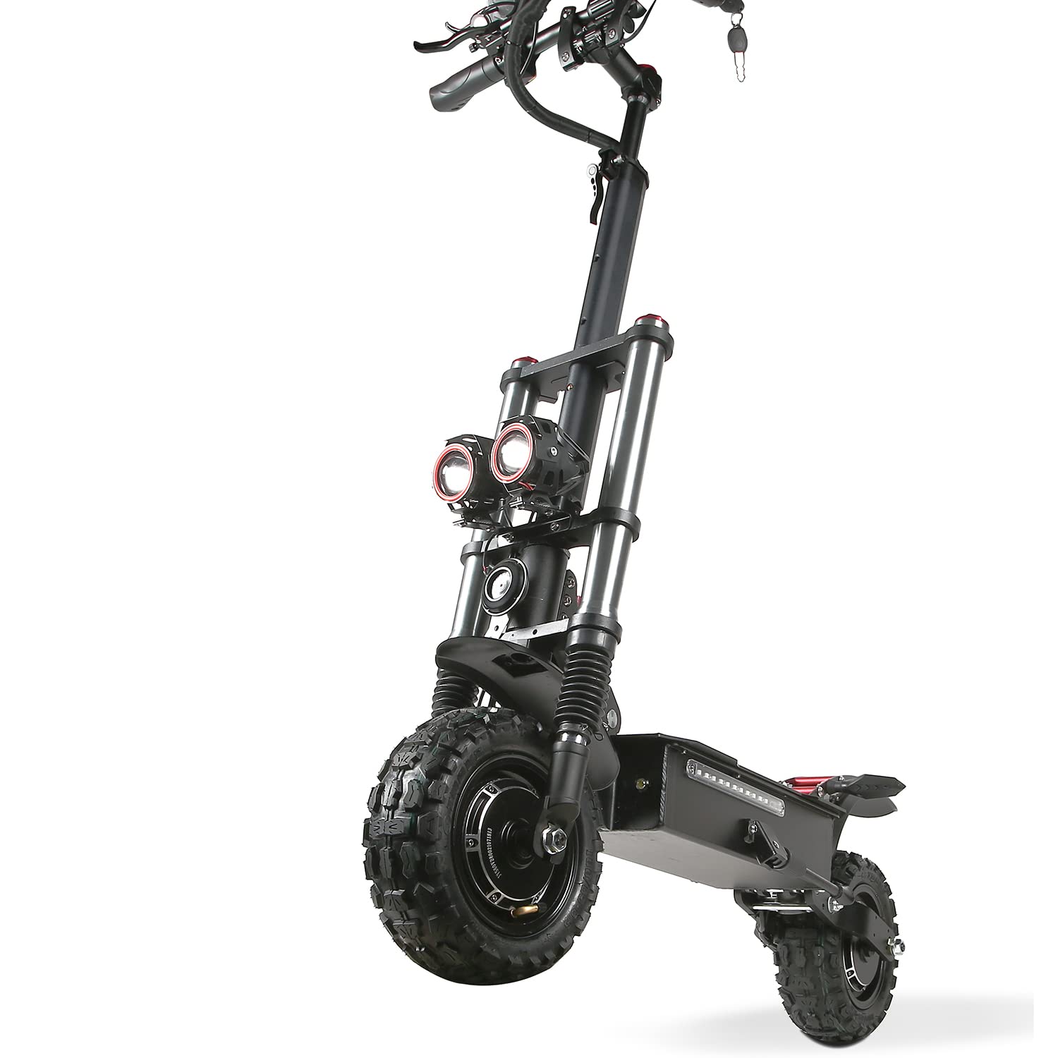 TIFGAOP Electric Scooter High Power Dual Drive 5600W Motor Up to 50 MPH and 60 Miles Range 11 Inch Tubeless Off Road Tires Electric Scooter for Adults with Detachable Seat