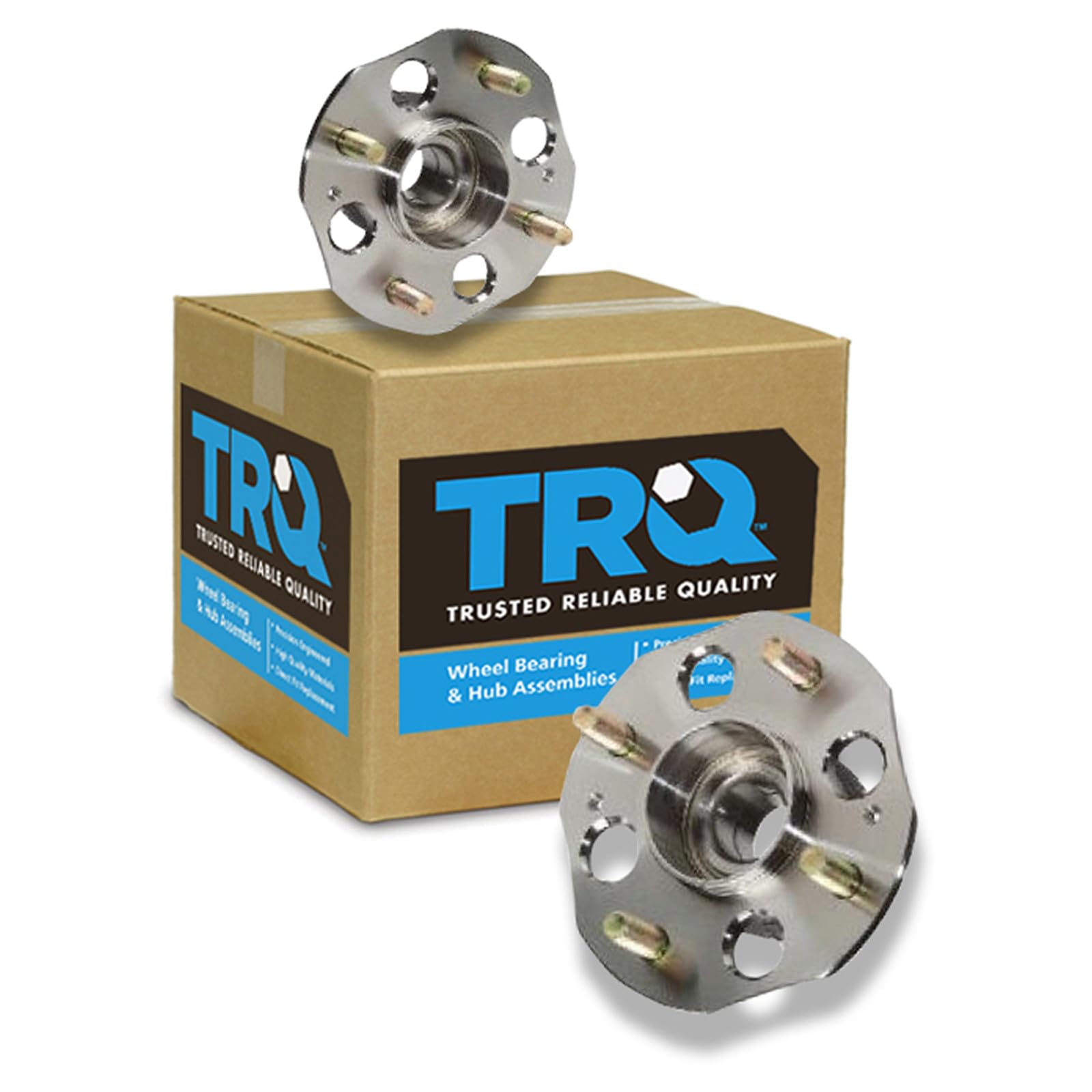 TRQ Rear Left and Right Wheel Bearing and Hub Assembly Set 2 Piece