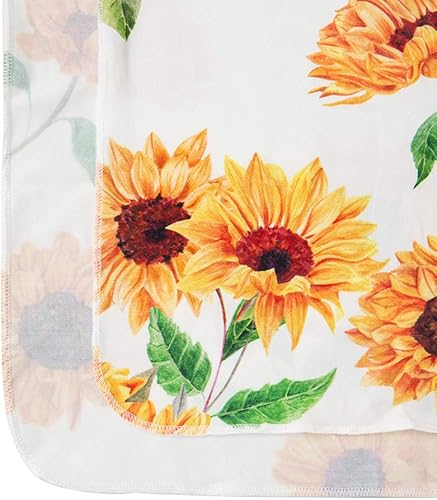 Miniatura 8 de Galabloomer Conjunto de diadema de girasol para recién nacido, diseño de flores de bebé con lazo grande