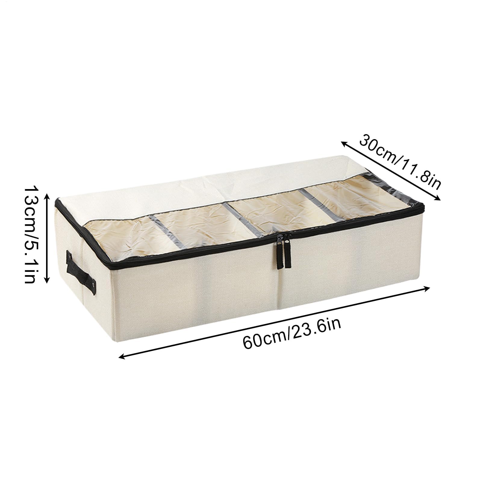 Transparente Schuh-Aufbewahrungsbox mit herausnehmbarer Trennwand, stapelbar für Schuhe, Kleidung, Spielzeug, ideal für Schlafzimmer, Wohnzimmer, Schrank und Kofferraum-Aufbewahrungslösungen