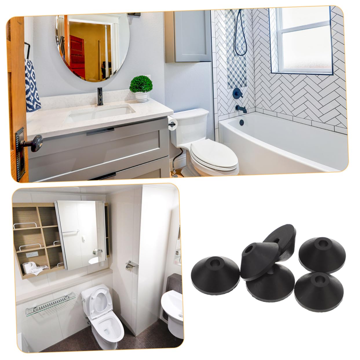 jojofuny 150pièces Rondelles Caoutchouc Coniques Étanches Pour Boulons De Réservoir De Toilette Joint De Fixation Et Facile à Installer