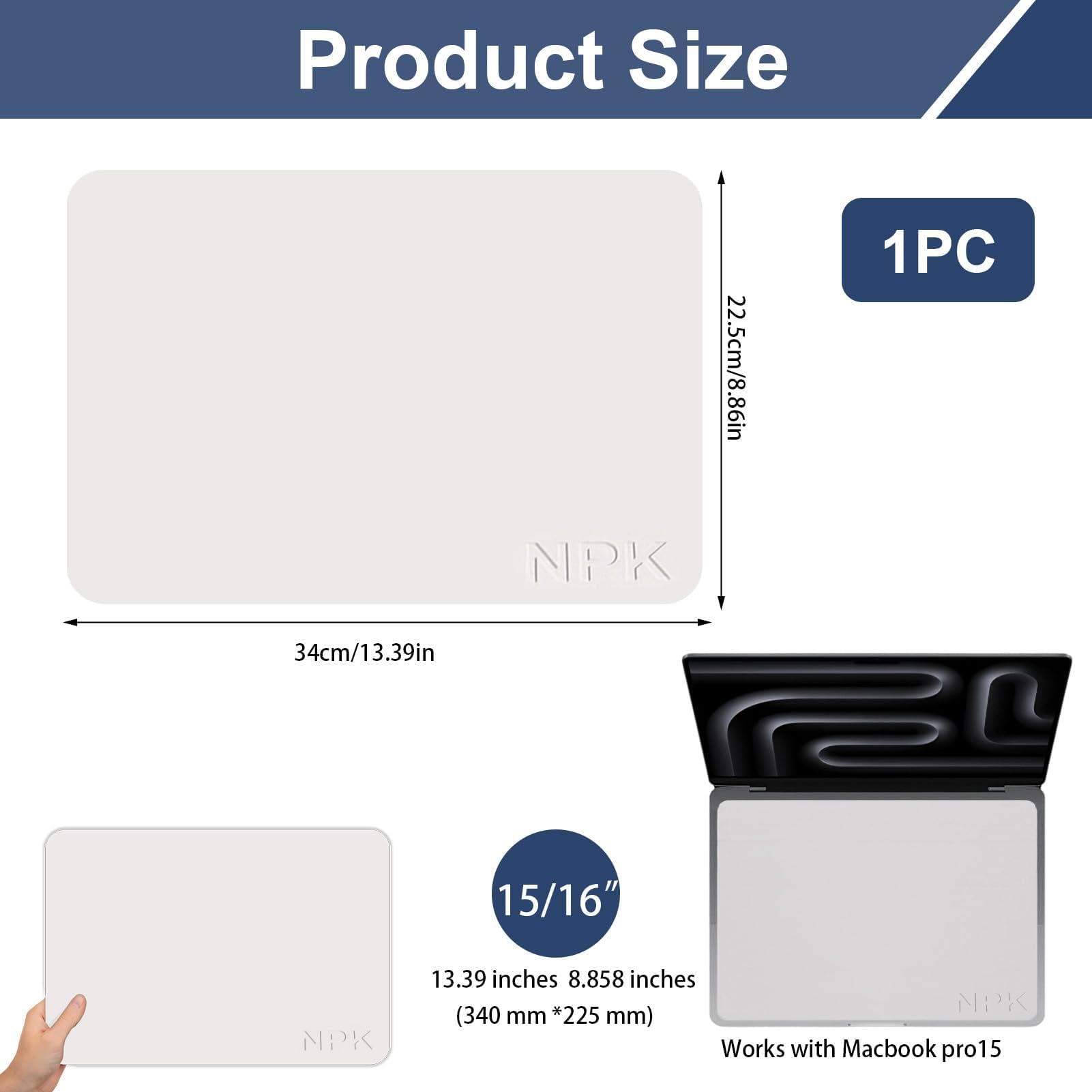 Pellicola protettiva per tastiera e schermo, set di protezione per tastiere e display di laptop - Panno in microfibra (34 x 22,5 cm) per MacBook Pro da 15 e 16 pollici, Dell XPS,HP Envy e altri
