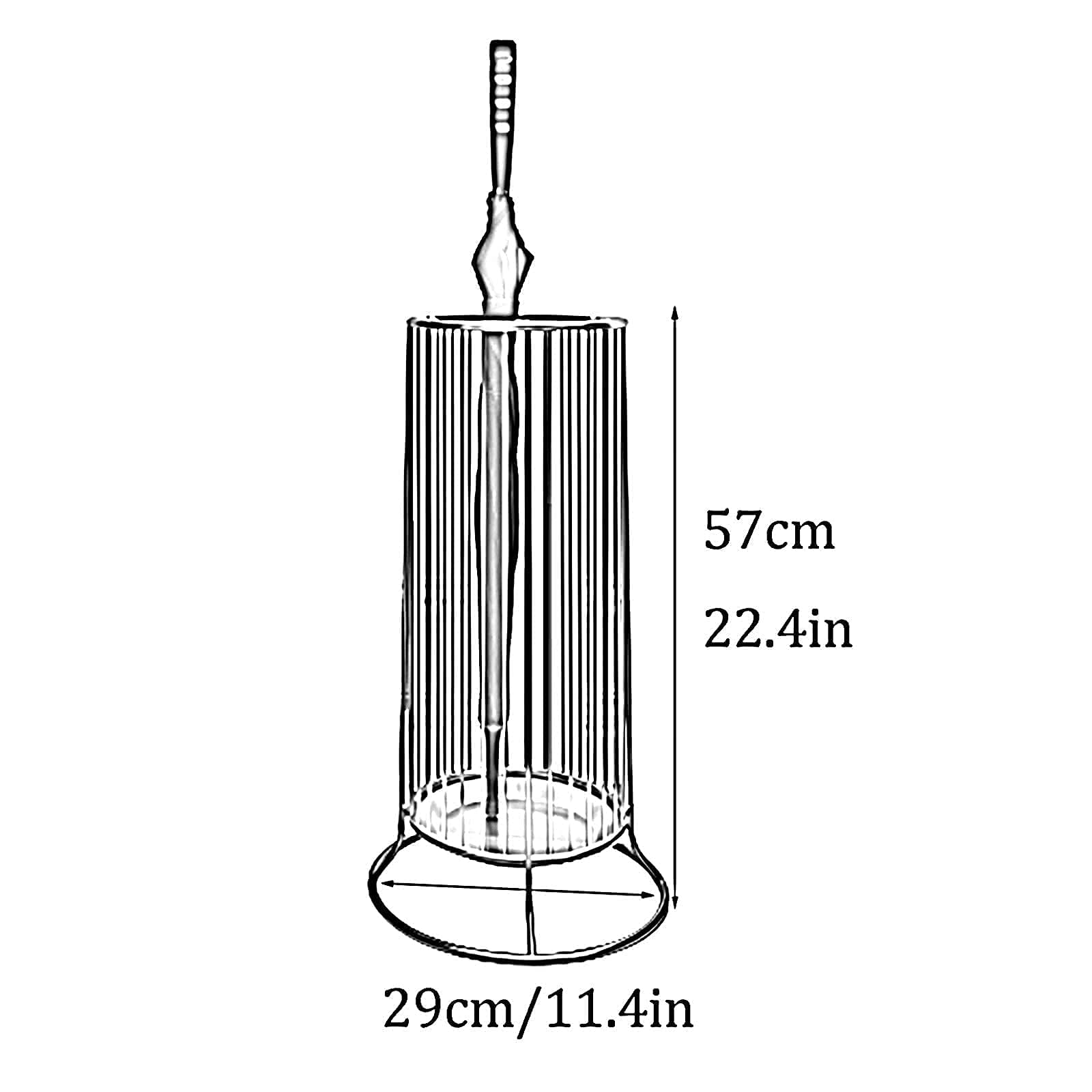 Soporte para Paraguas - Cubo de Metal para un Almacenamiento Estable y Duradero - Gran Capacidad para Uso doméstico y de Oficina.