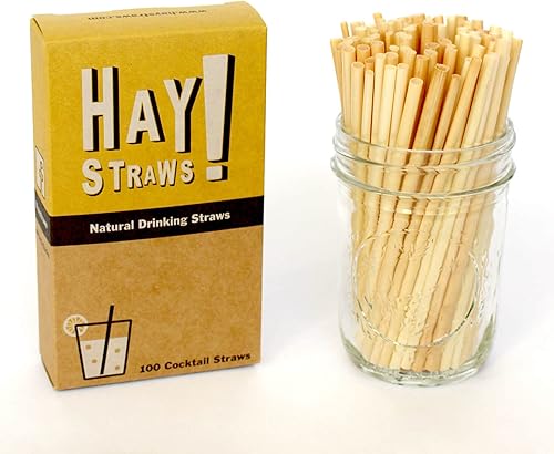 HAY Straws Pajitas naturales para beber a diferencia de las pajitas de papel y las pajitas de agave las pajitas no se empapan ni se derriten las