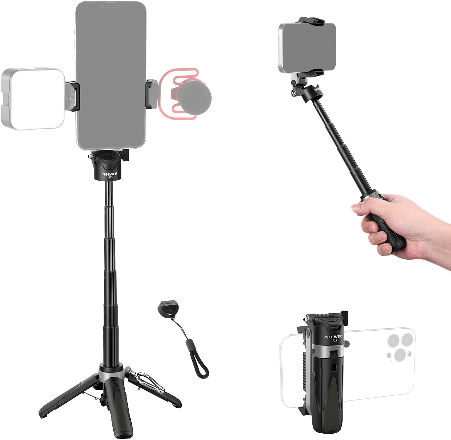 NEEWER Selfie Stick with Detachable Bluetooth...