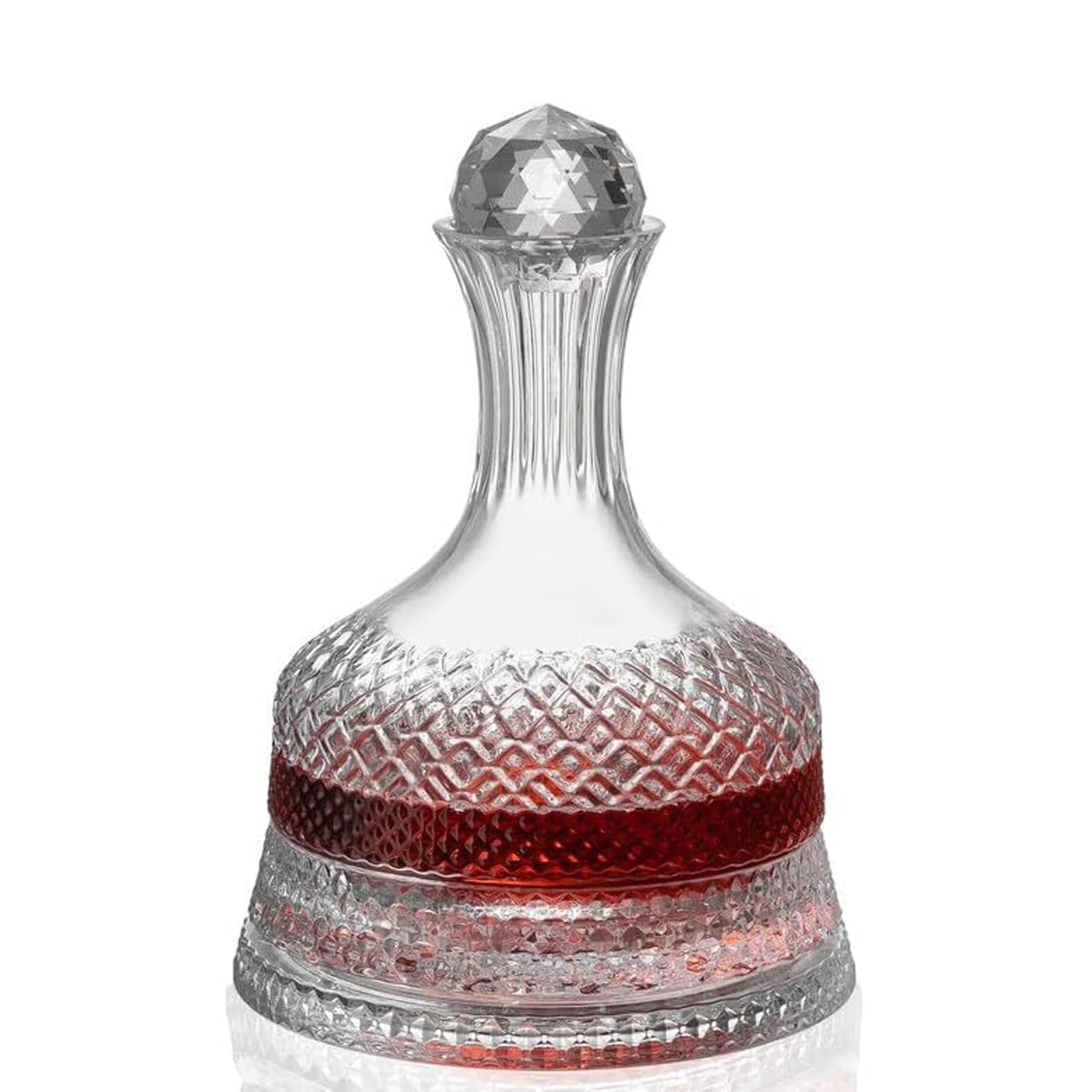 1500 ml/50 oz 360° drehbarer Dekanter, Kristallglas-Weinbelüfter, Rotwein-Dekanter mit Globusverschluss für Rotwein und Heimunterhaltung Dekanter