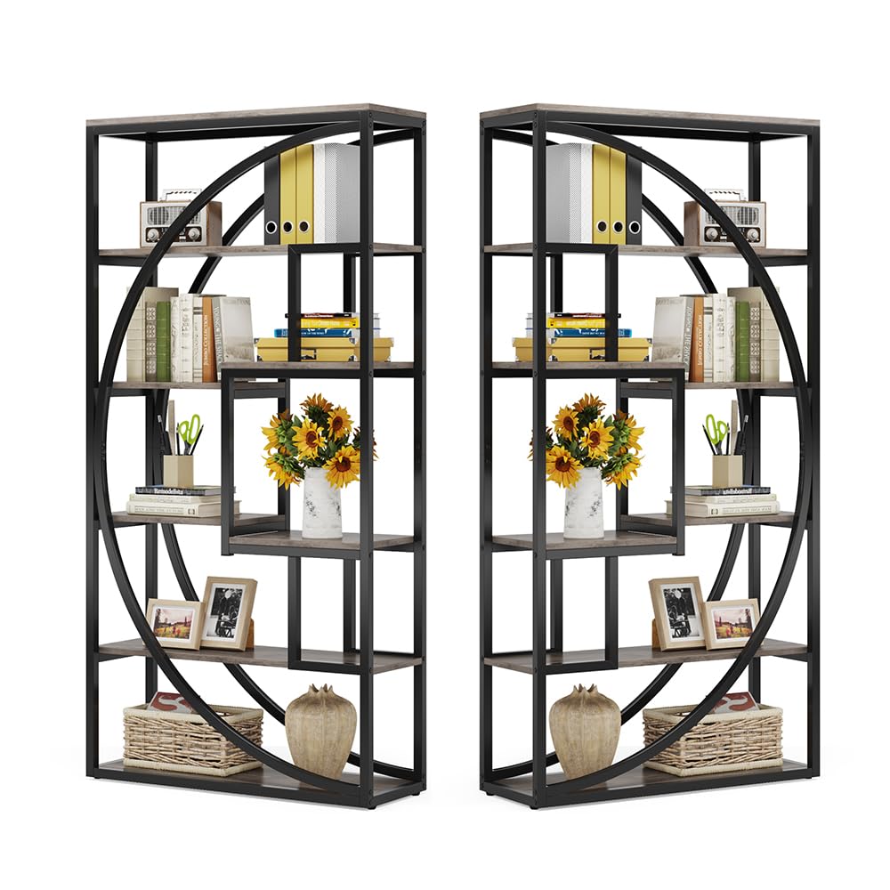 Tribesigns Bücherregal 200cm - Industrielles Regal Mit 6 Ebenen