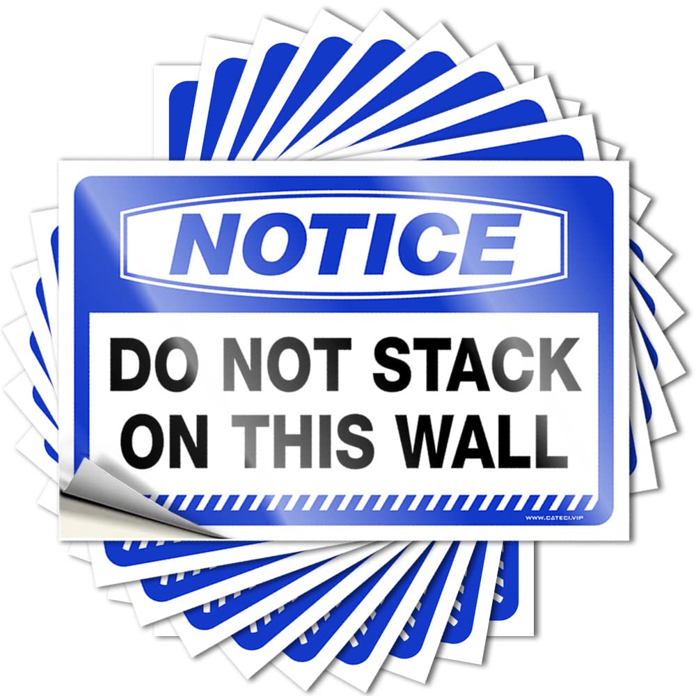 Notice Do Not Stack On This Wall Great Tattoo | Funny Outdoor Decor Waterproof Vinyl Door Girls Removable Decal Peel Stick(8X12CM)