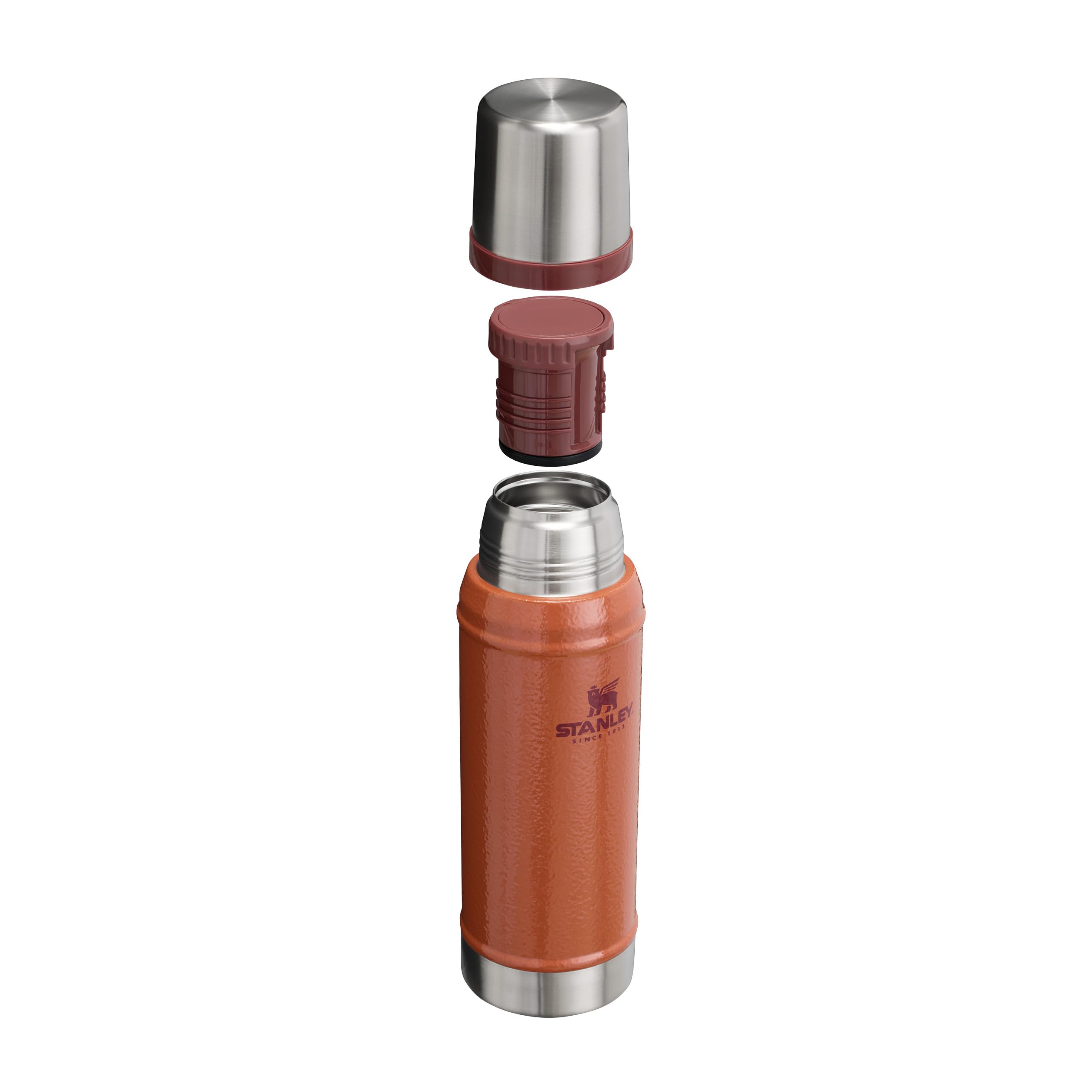Stanley 1913 Classic Legendary Thermos 0.75L - Hammertone Clay | Mantiene La Temperatura 20 Ore (Caldo/Freddo) - Borraccia Termica 750 ml - Senza BPA - Acciaio Inox - Termos